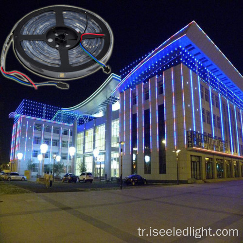 SMD5050 RGB LED Siyah Strip Işık Açık